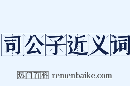 司公子近义词是什么意思的图片